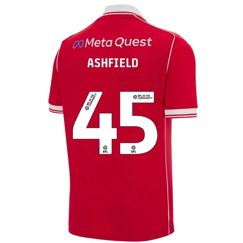 Danxen Mujer Camiseta Harry Ashfield #45 Rojo Blanco 1ª Equipación 2025/26 La Camisa México