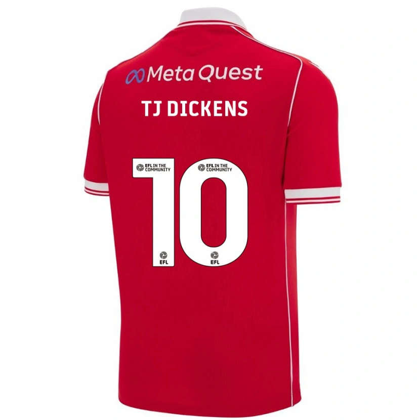 Danxen Mujer Camiseta Tonicha Tj Dickens #10 Rojo Blanco 1ª Equipación 2025/26 La Camisa México