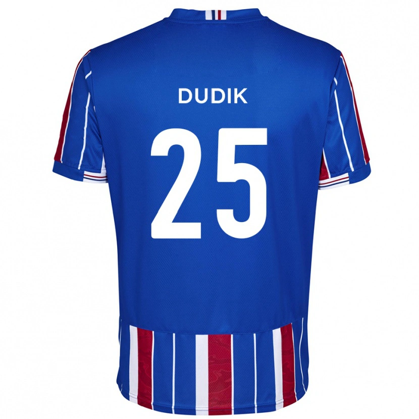 Danxen Mujer Camiseta Anton Dudik #25 Azul Rojo Blanco 1ª Equipación 2025/26 La Camisa México