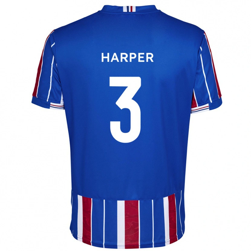 Danxen Mujer Camiseta Cameron Harper #3 Azul Rojo Blanco 1ª Equipación 2025/26 La Camisa México