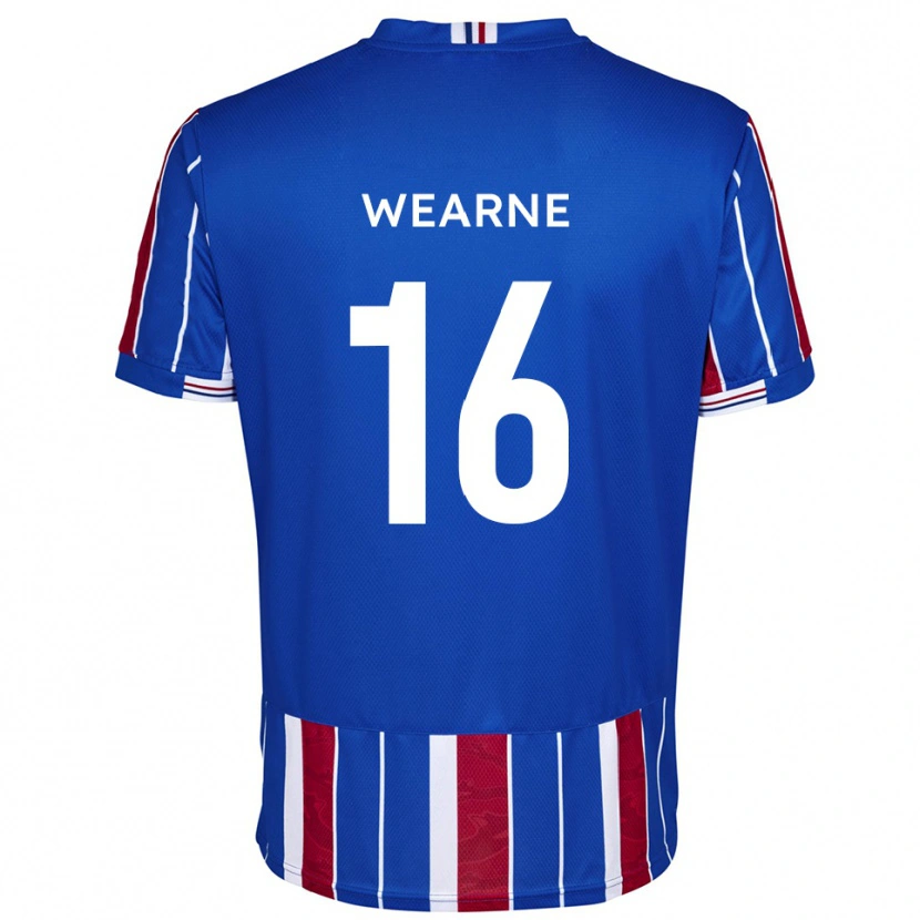 Danxen Mujer Camiseta Stephen Wearne #16 Azul Rojo Blanco 1ª Equipación 2025/26 La Camisa México