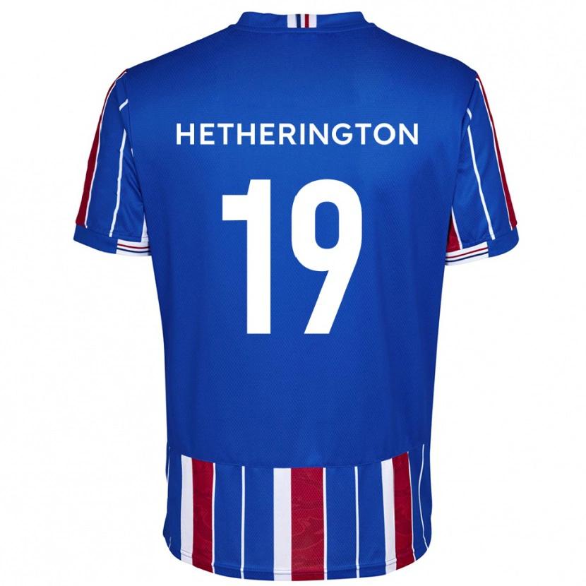 Danxen Mujer Camiseta Sam Hetherington #19 Azul Rojo Blanco 1ª Equipación 2025/26 La Camisa México