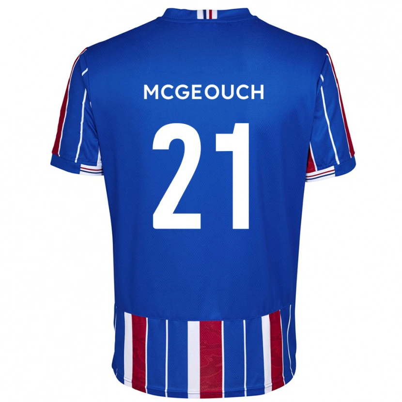 Danxen Mujer Camiseta Dylan Mcgeouch #21 Azul Rojo Blanco 1ª Equipación 2025/26 La Camisa México