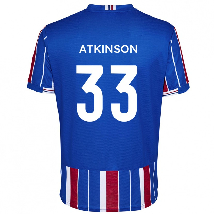 Danxen Mujer Camiseta Hayden Atkinson #33 Azul Rojo Blanco 1ª Equipación 2025/26 La Camisa México