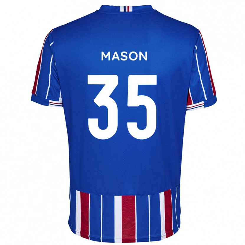 Danxen Mujer Camiseta Seb Mason #35 Azul Rojo Blanco 1ª Equipación 2025/26 La Camisa México