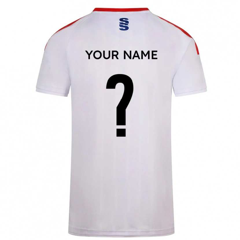 Danxen Mujer Camiseta Su Nombre #0 Blanco Azul Marino 1ª Equipación 2025/26 La Camisa México