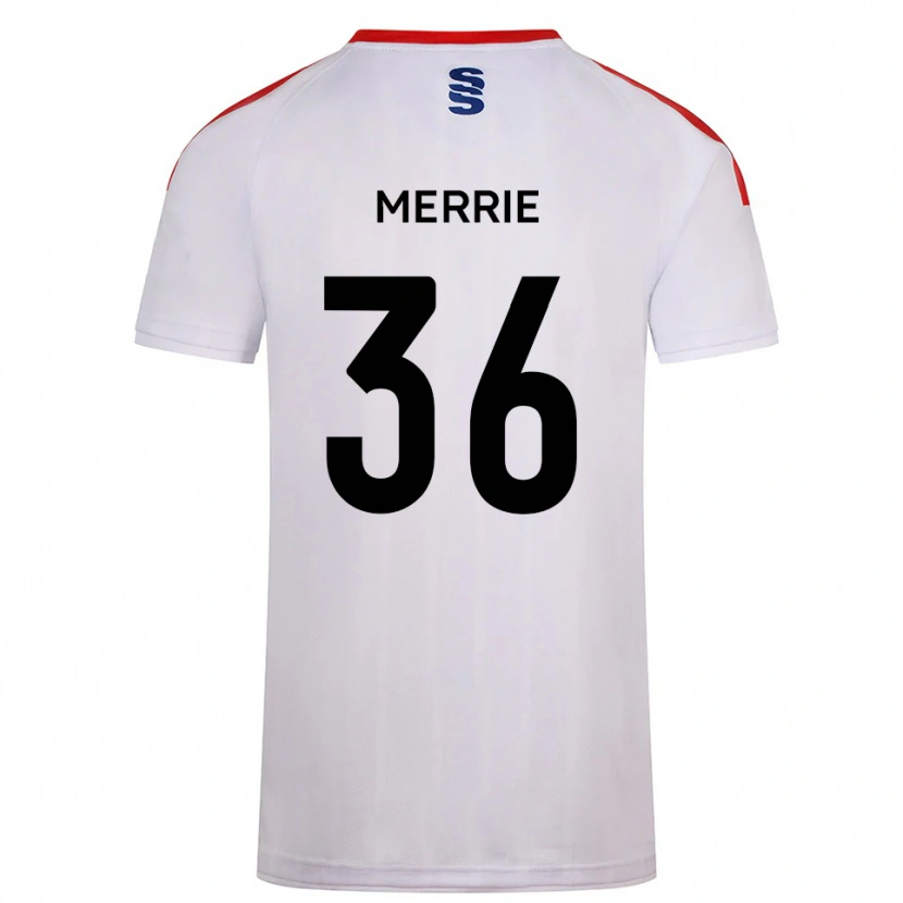 Danxen Mujer Camiseta Chris Merrie #36 Blanco Azul Marino 1ª Equipación 2025/26 La Camisa México