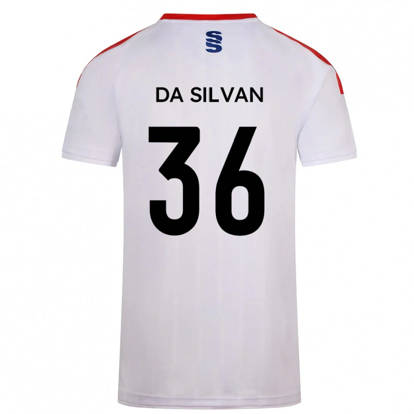 Danxen Mujer Camiseta Elisaro Da Silvan #36 Blanco Azul Marino 1ª Equipación 2025/26 La Camisa México