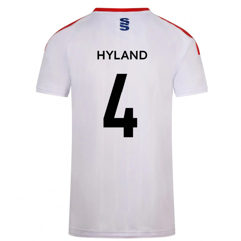 Danxen Mujer Camiseta Mia Hyland #4 Blanco Azul Marino 1ª Equipación 2025/26 La Camisa México