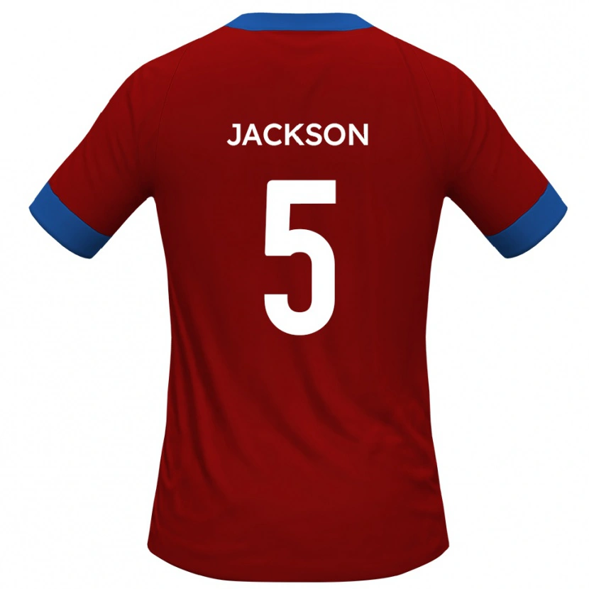 Danxen Mujer Camiseta Ben Jackson #5 Rojo Azul 1ª Equipación 2025/26 La Camisa México
