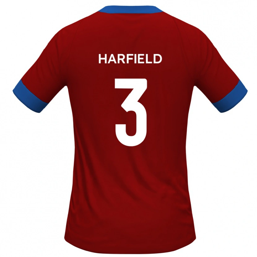 Danxen Mujer Camiseta Ollie Harfield #3 Rojo Azul 1ª Equipación 2025/26 La Camisa México