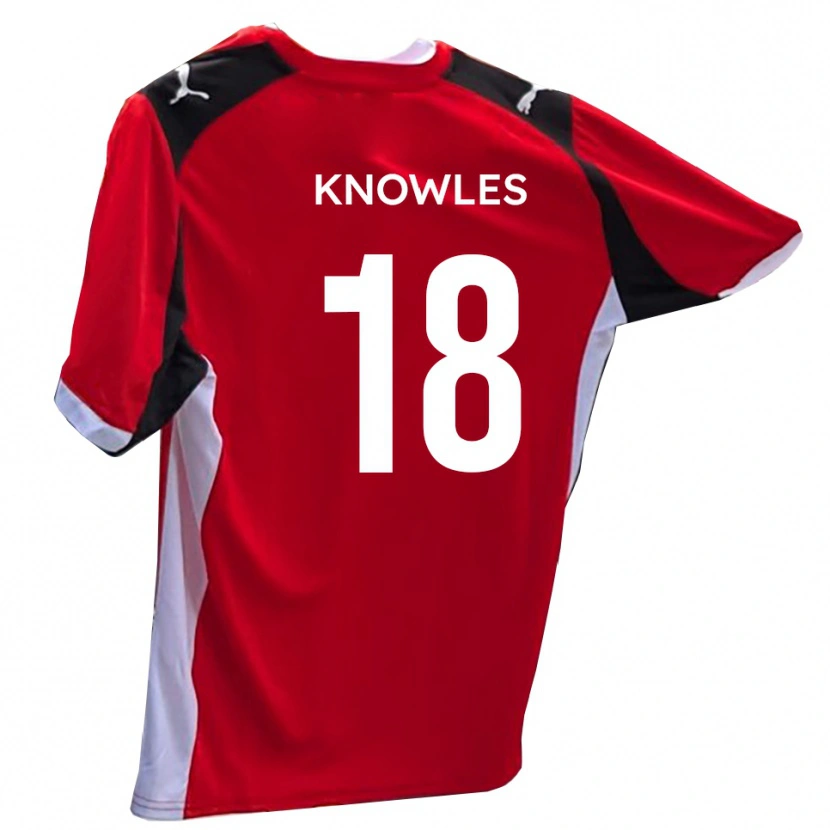 Danxen Mujer Camiseta Jimmy Knowles #18 Rojo Blanco 1ª Equipación 2025/26 La Camisa México