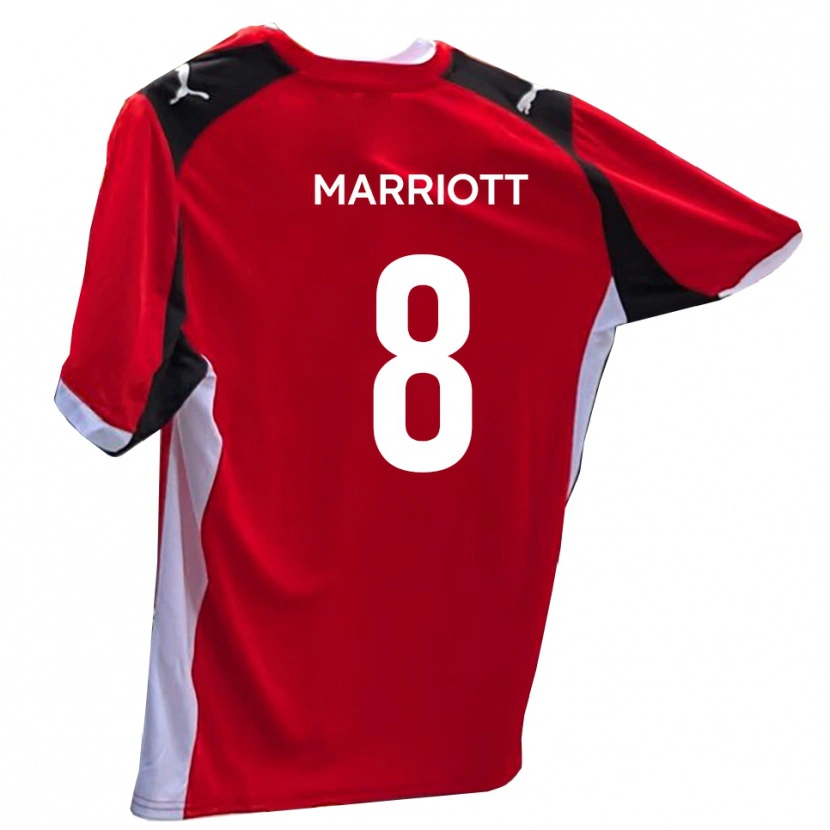 Danxen Mujer Camiseta Isaac Marriott #8 Rojo Blanco 1ª Equipación 2025/26 La Camisa México