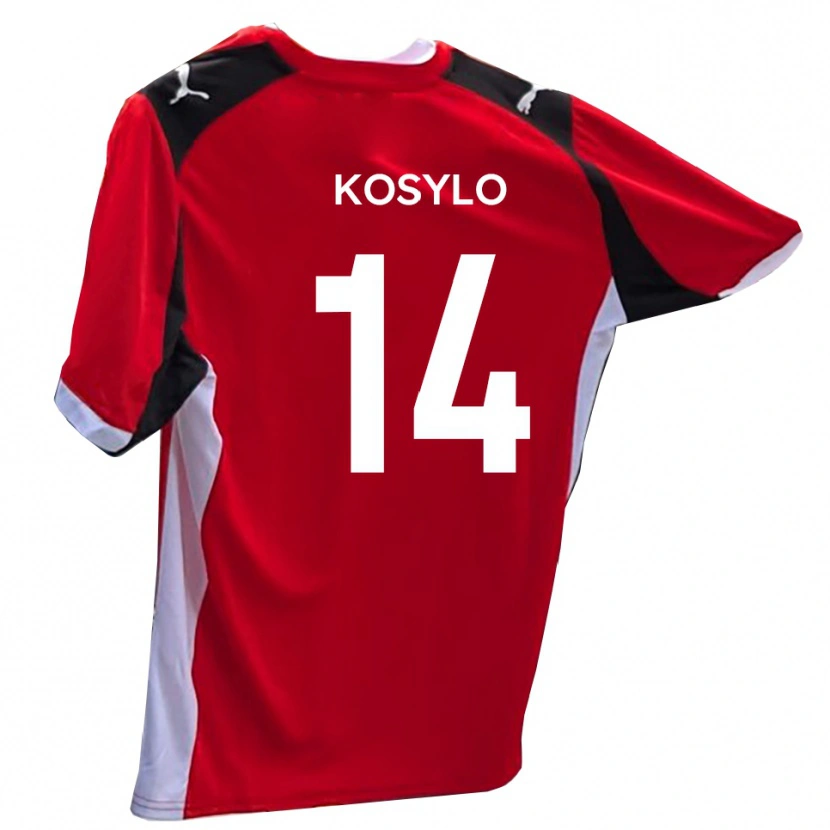 Danxen Mujer Camiseta Matty Kosylo #14 Rojo Blanco 1ª Equipación 2025/26 La Camisa México