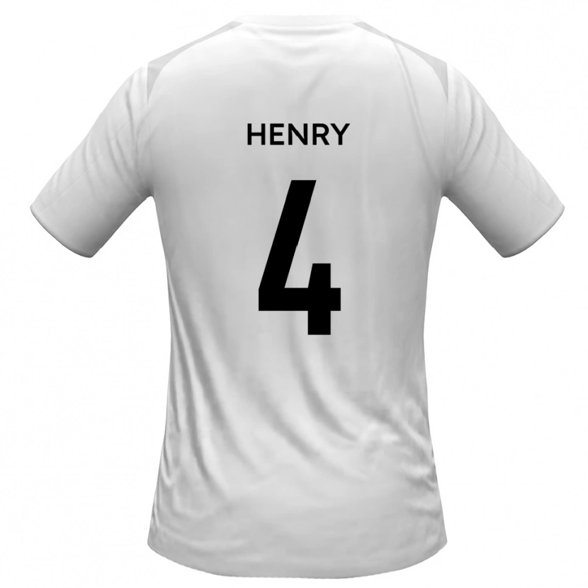 Danxen Mujer Camiseta Aaron Henry #4 Blanco Gris 1ª Equipación 2025/26 La Camisa México