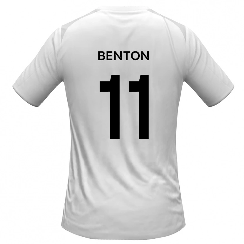 Danxen Mujer Camiseta Jon Benton #11 Blanco Gris 1ª Equipación 2025/26 La Camisa México