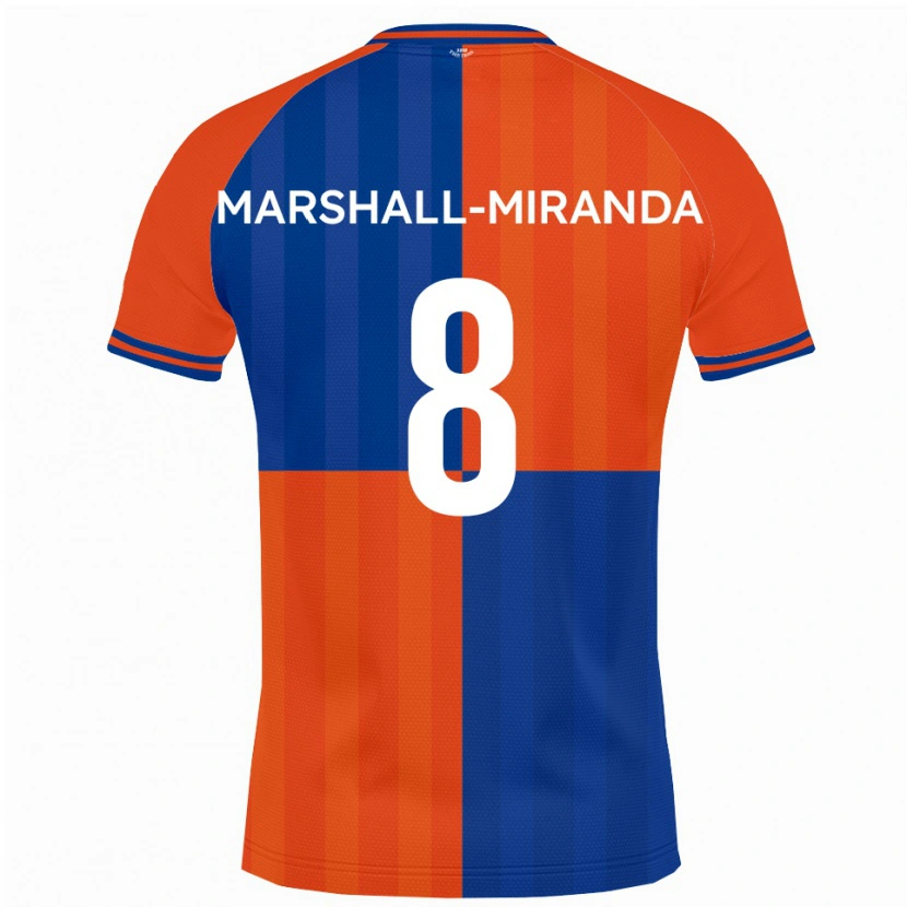 Danxen Mujer Camiseta Marley Marshall-Miranda #8 Naranja Azul Real 1ª Equipación 2025/26 La Camisa México