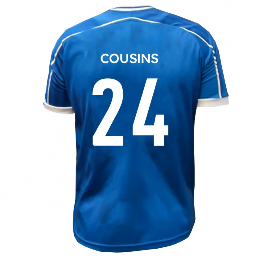 Danxen Mujer Camiseta Jordan Cousins #24 Azul Blanco 1ª Equipación 2025/26 La Camisa México