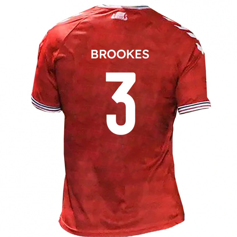 Danxen Mujer Camiseta Ben Brookes #3 Rojo Blanco 1ª Equipación 2025/26 La Camisa México