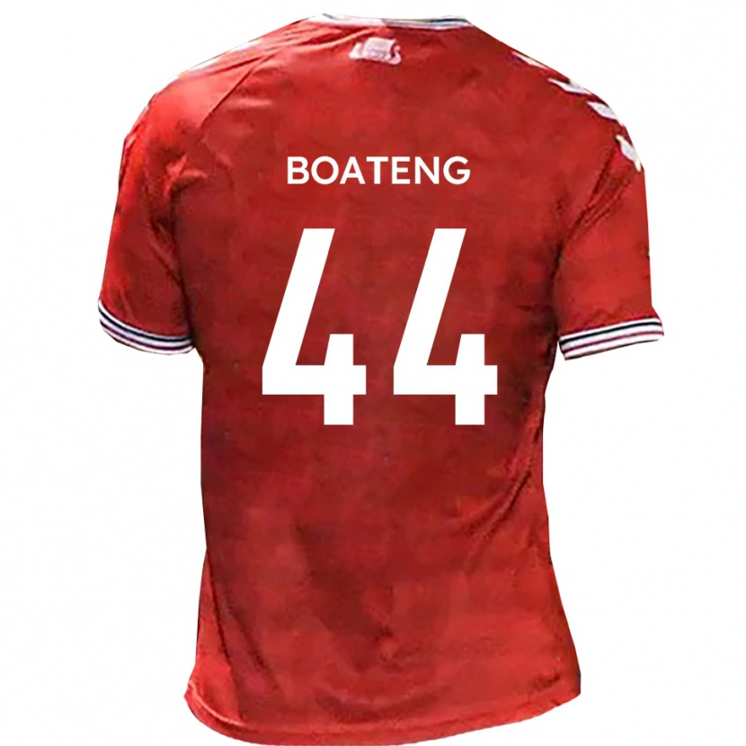 Danxen Mujer Camiseta Hiram Boateng #44 Rojo Blanco 1ª Equipación 2025/26 La Camisa México