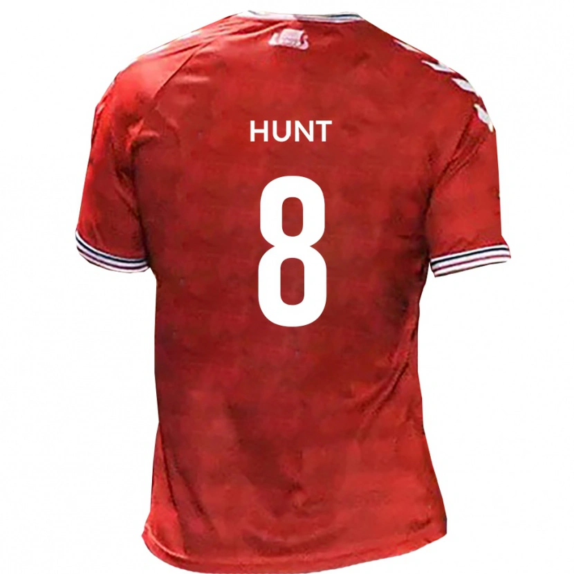 Danxen Mujer Camiseta Alex Hunt #8 Rojo Blanco 1ª Equipación 2025/26 La Camisa México