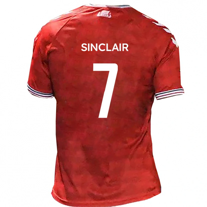 Danxen Mujer Camiseta Tyrese Sinclair #7 Rojo Blanco 1ª Equipación 2025/26 La Camisa México