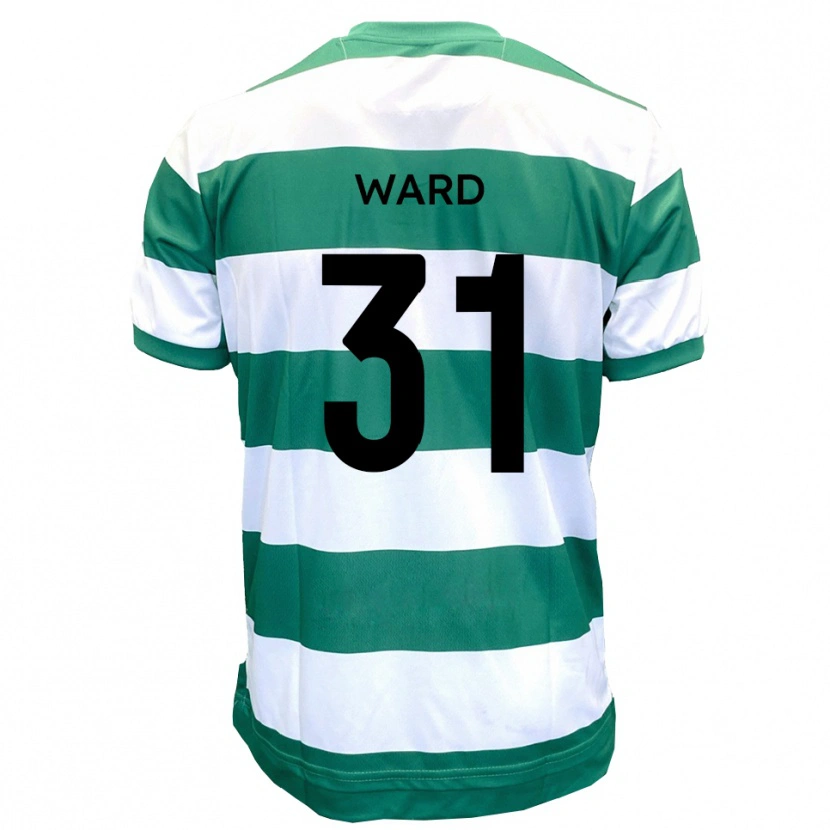Danxen Mujer Camiseta Jed Ward #31 Verde Blanco 1ª Equipación 2025/26 La Camisa México