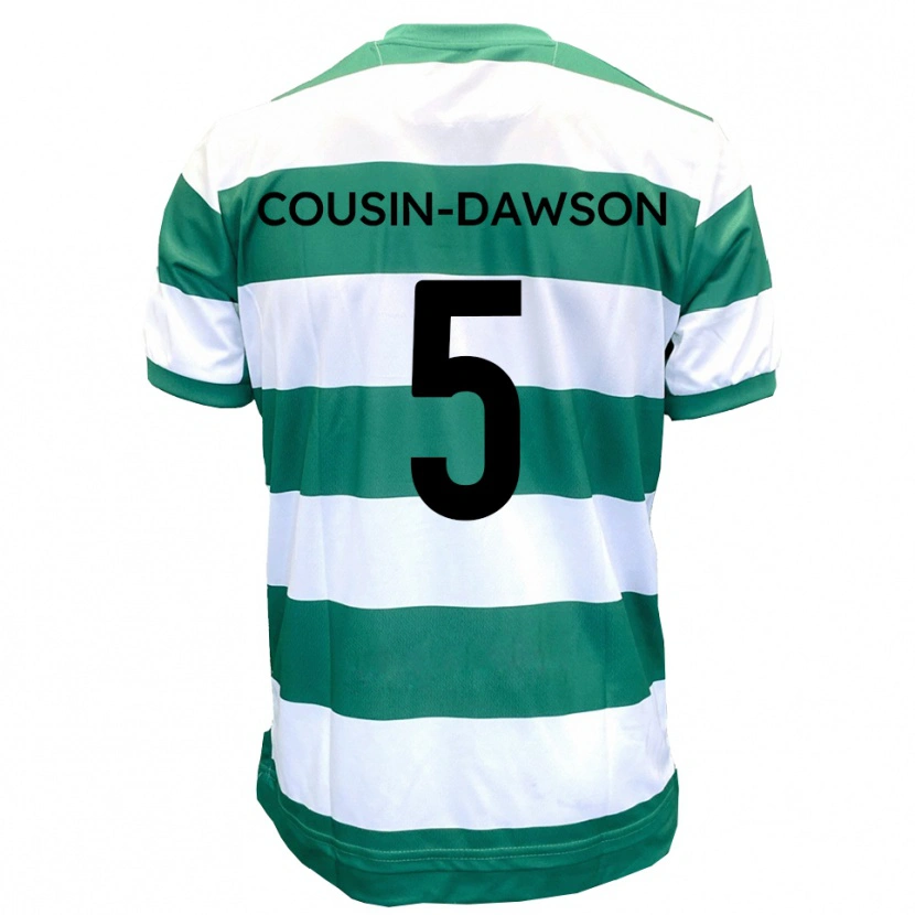 Danxen Mujer Camiseta Finn Cousin-Dawson #5 Verde Blanco 1ª Equipación 2025/26 La Camisa México
