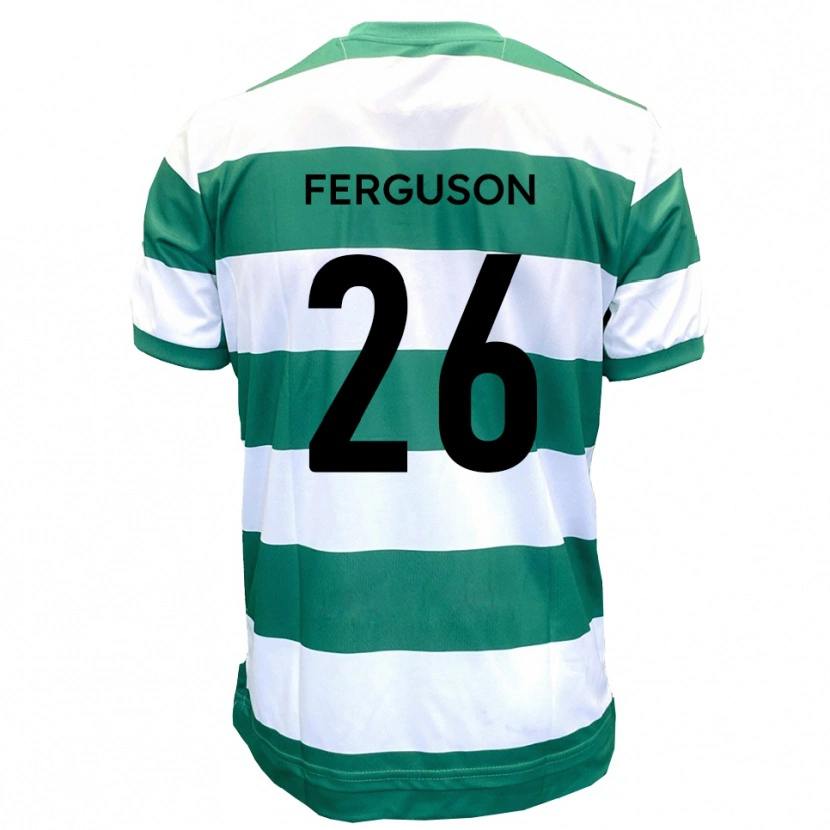 Danxen Mujer Camiseta Kyle Ferguson #26 Verde Blanco 1ª Equipación 2025/26 La Camisa México