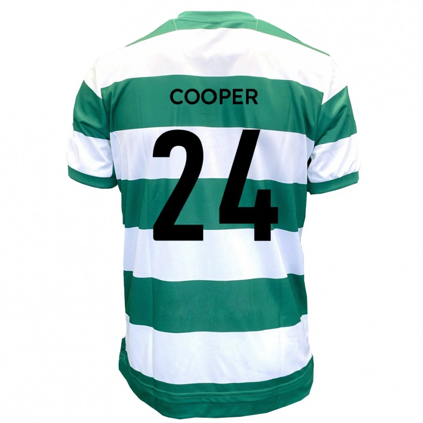 Danxen Mujer Camiseta Charlie Cooper #24 Verde Blanco 1ª Equipación 2025/26 La Camisa México