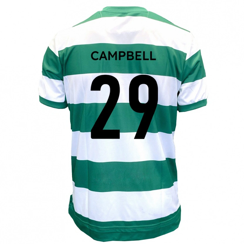 Danxen Mujer Camiseta Tahvon Campbell #29 Verde Blanco 1ª Equipación 2025/26 La Camisa México