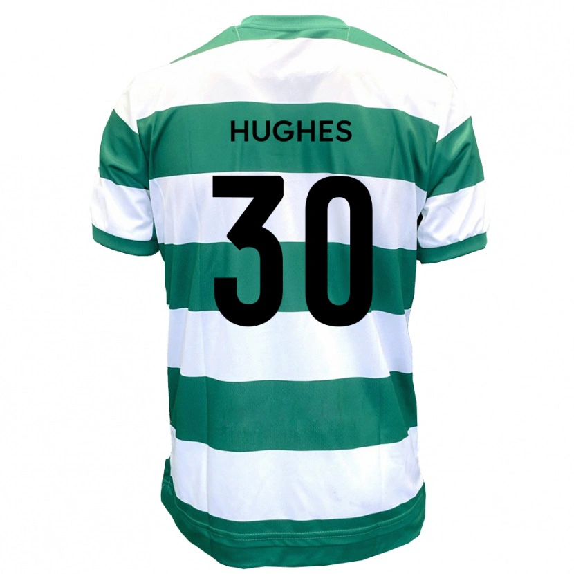 Danxen Mujer Camiseta Ollie Hughes #30 Verde Blanco 1ª Equipación 2025/26 La Camisa México