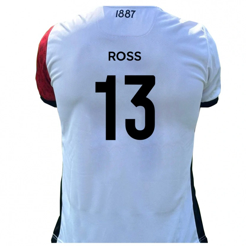 Danxen Mujer Camiseta Craig Ross #13 Rojo Blanco 1ª Equipación 2025/26 La Camisa México