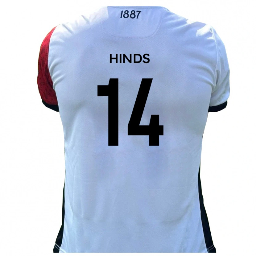 Danxen Mujer Camiseta Tariq Hinds #14 Rojo Blanco 1ª Equipación 2025/26 La Camisa México