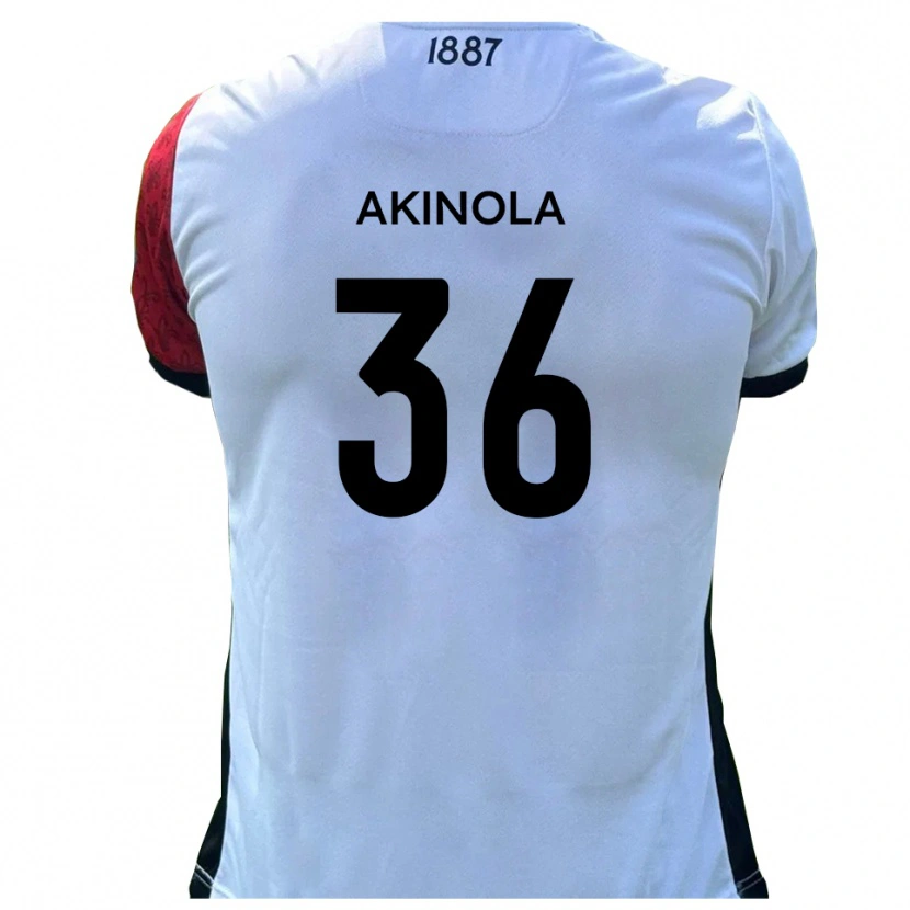 Danxen Mujer Camiseta Tim Akinola #36 Rojo Blanco 1ª Equipación 2025/26 La Camisa México
