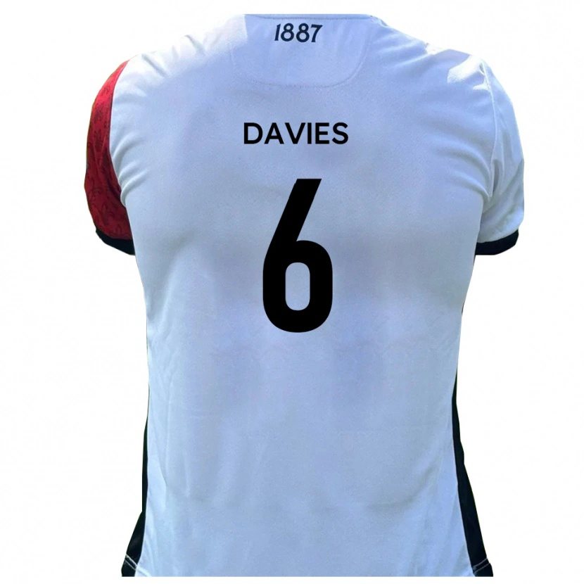 Danxen Mujer Camiseta Dillan Davies #6 Rojo Blanco 1ª Equipación 2025/26 La Camisa México