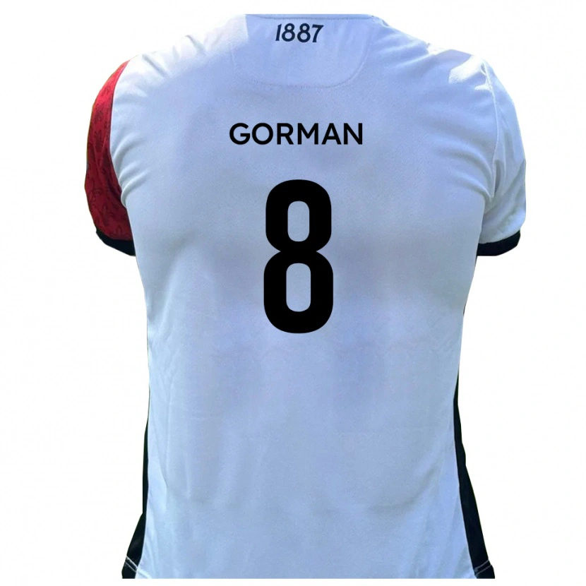 Danxen Mujer Camiseta Dale Gorman #8 Rojo Blanco 1ª Equipación 2025/26 La Camisa México