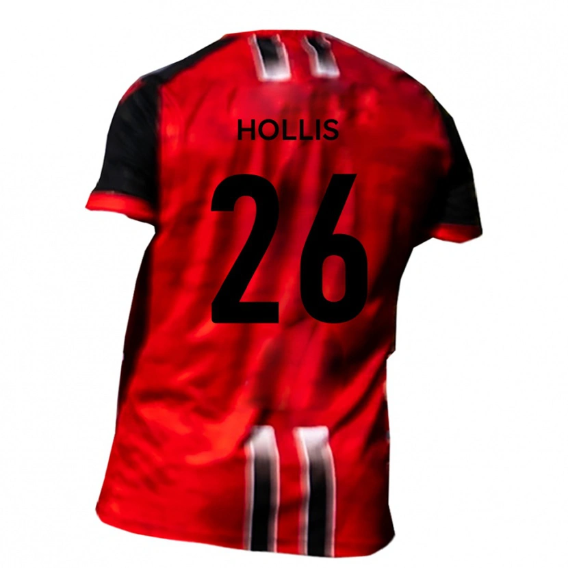 Danxen Mujer Camiseta Haydn Hollis #26 Rojo Negro 1ª Equipación 2025/26 La Camisa México