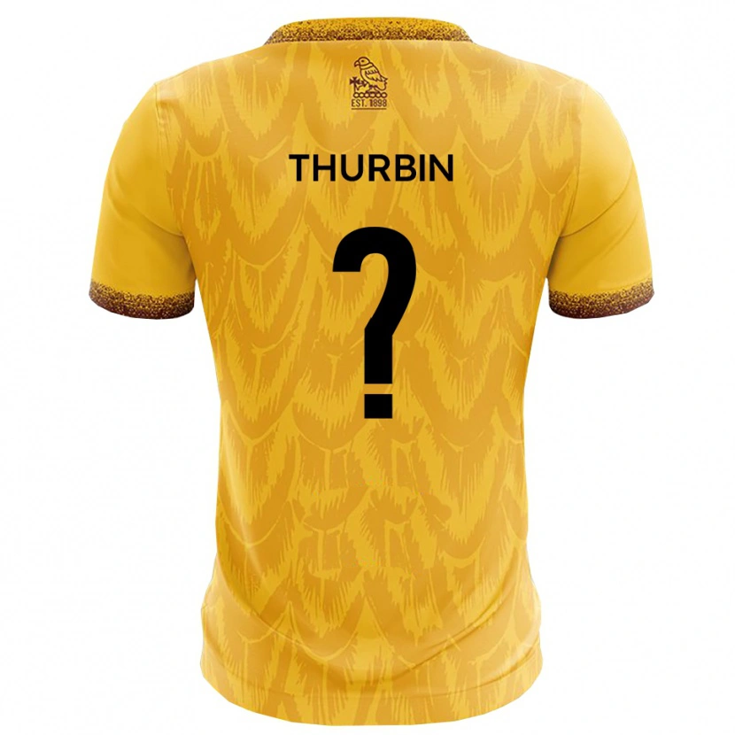 Danxen Mujer Camiseta Johnny Thurbin #0 Amarillo Marrón 1ª Equipación 2025/26 La Camisa México