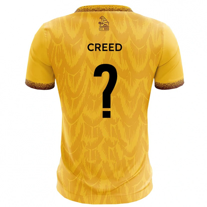 Danxen Mujer Camiseta Oliver Creed #0 Amarillo Marrón 1ª Equipación 2025/26 La Camisa México