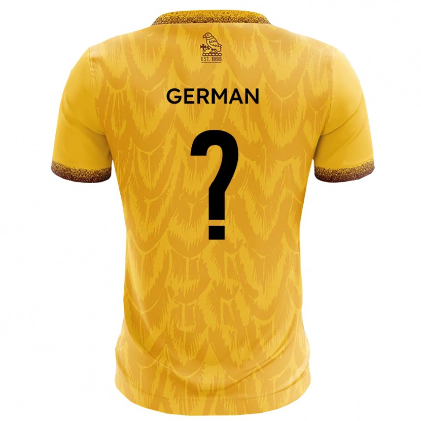 Danxen Mujer Camiseta Millie German #0 Amarillo Marrón 1ª Equipación 2025/26 La Camisa México