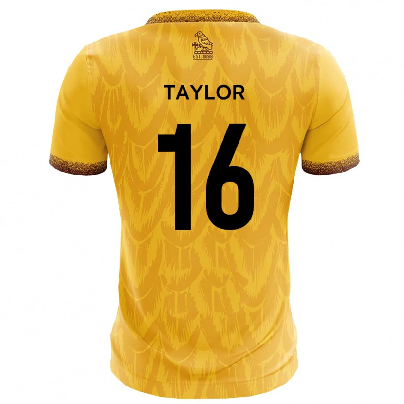 Danxen Mujer Camiseta Jack Taylor #16 Amarillo Marrón 1ª Equipación 2025/26 La Camisa México