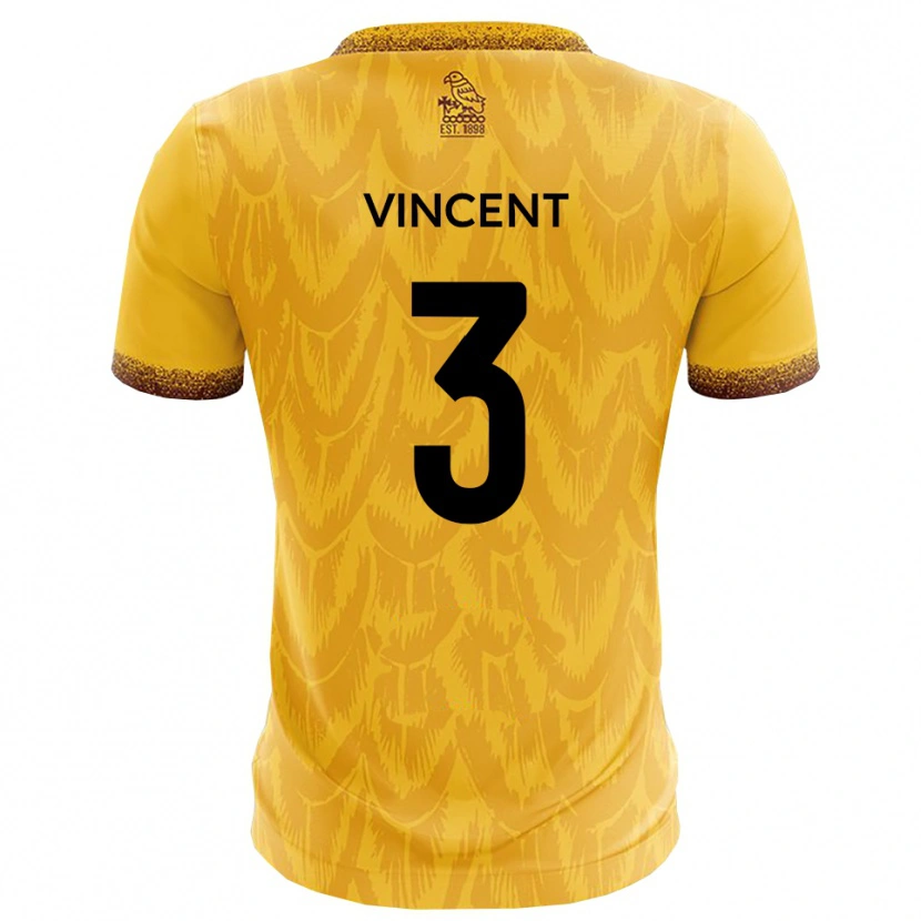 Danxen Mujer Camiseta Liam Vincent #3 Amarillo Marrón 1ª Equipación 2025/26 La Camisa México