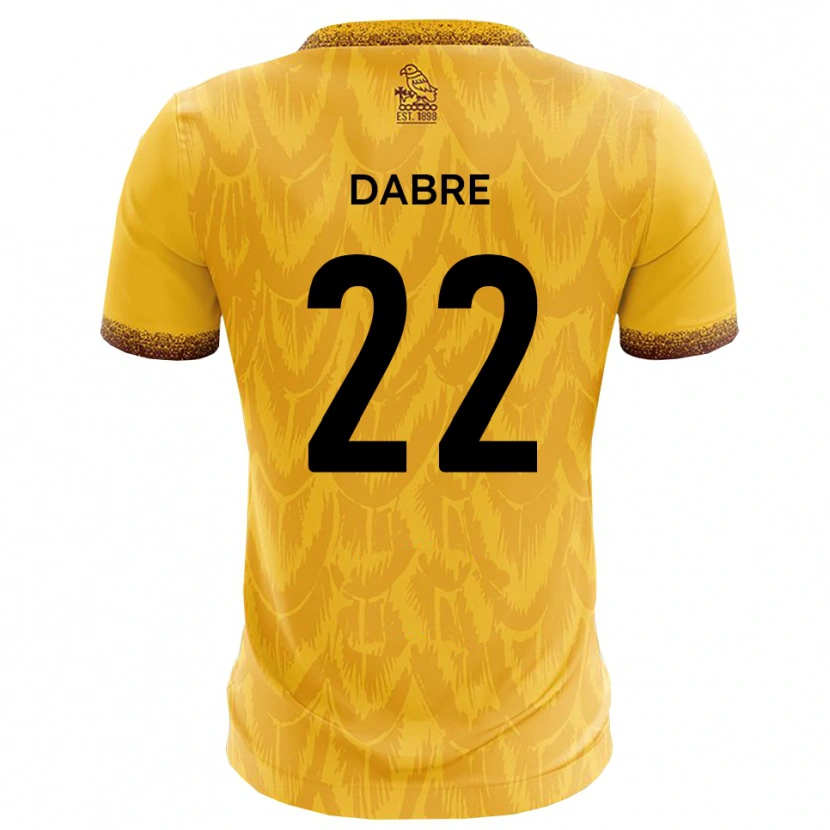 Danxen Mujer Camiseta Mo Dabre #22 Amarillo Marrón 1ª Equipación 2025/26 La Camisa México