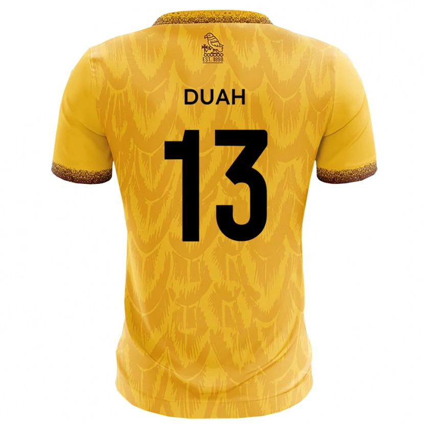 Danxen Mujer Camiseta Enos Duah #13 Amarillo Marrón 1ª Equipación 2025/26 La Camisa México