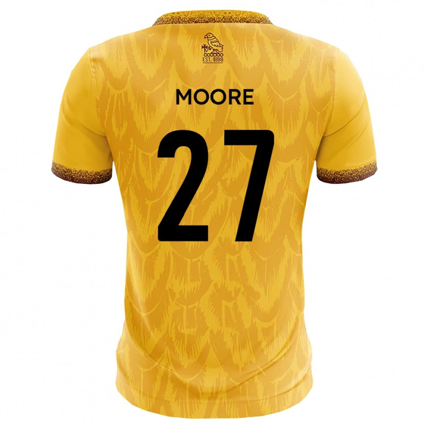 Danxen Mujer Camiseta Liam Moore #27 Amarillo Marrón 1ª Equipación 2025/26 La Camisa México