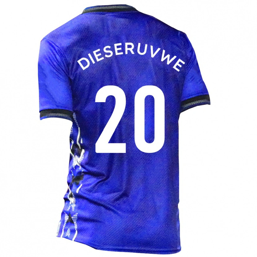 Danxen Mujer Camiseta Emmanuel Dieseruvwe #20 Azul Blanco 1ª Equipación 2025/26 La Camisa México