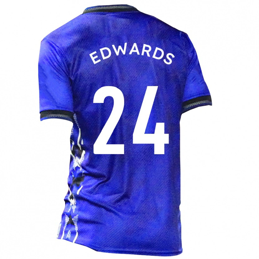 Danxen Mujer Camiseta Corey Edwards #24 Azul Blanco 1ª Equipación 2025/26 La Camisa México