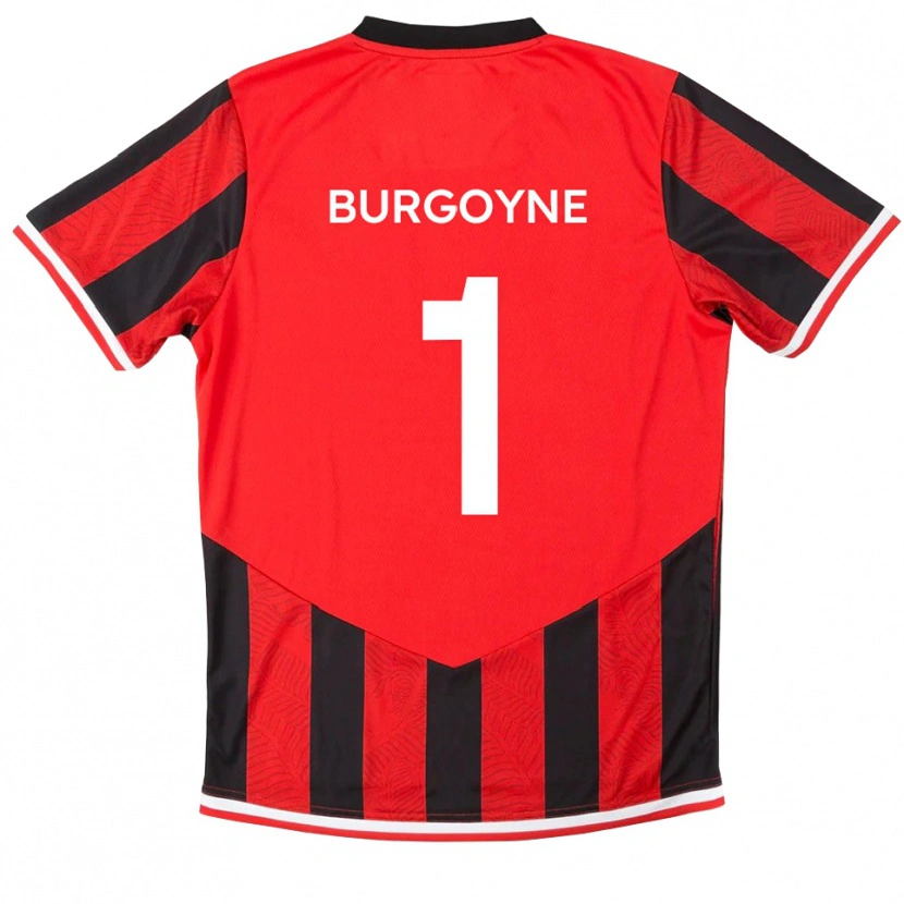 Danxen Mujer Camiseta Harry Burgoyne #1 Rojo Negro 1ª Equipación 2025/26 La Camisa México