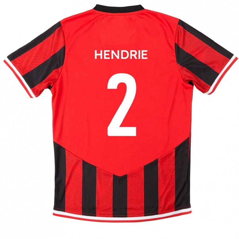Danxen Mujer Camiseta Luke Hendrie #2 Rojo Negro 1ª Equipación 2025/26 La Camisa México